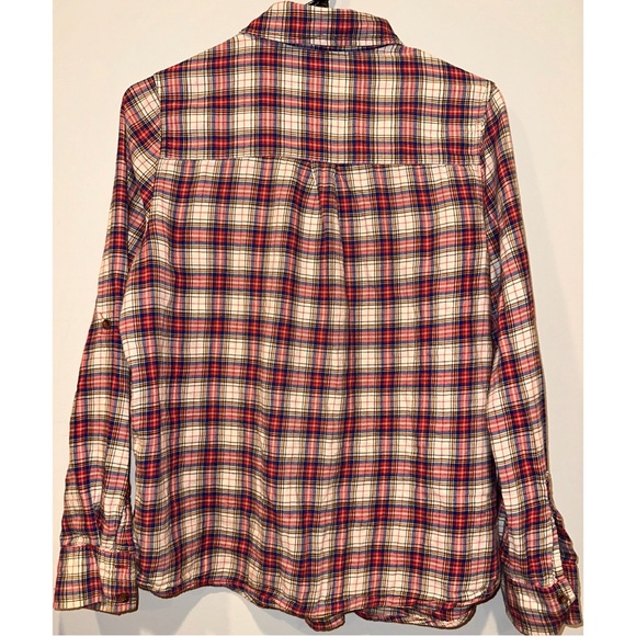 I Love H81 Pink Plaid Flannel Long Sleeved Buttoned Down Shirt - Picture 16 of 16